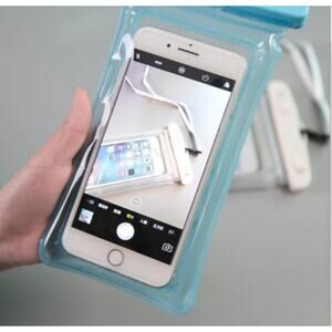 Mobile Phone Dry Bag Touch Screen Pouch, Transparent Floating Waterproof ~ Blue